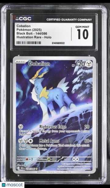 SV11B: Black Bolt Black Bolt Cobalion Holo Full Art 10 #144/086