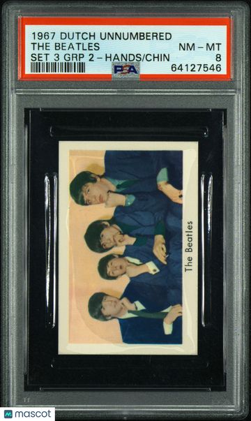 1967 Dutch Unnumbered Set 3 Group 2 The Beatles HANDS/CHIN PSA 8