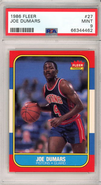 1986 FLEER JOE DUMARS  PSA 9