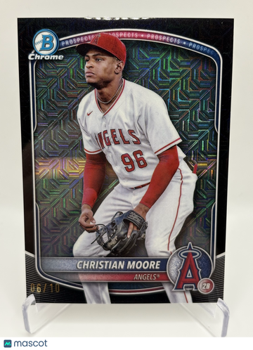 2025 Bowman Chrome Prospects Christian Moore #BCP-107 /10