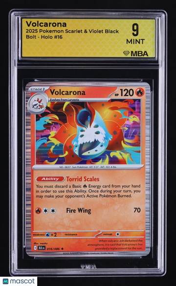 2025 Pokemon Scarlet & Violet Black Bolt Volcarona Holo MBA 9 #16