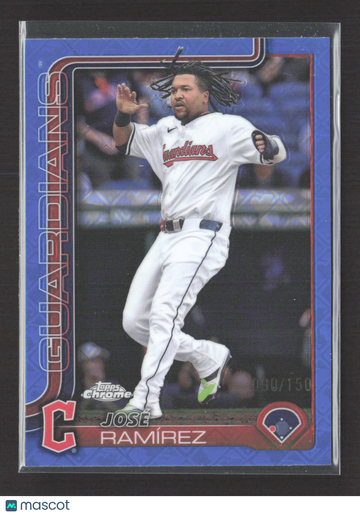 2024 Topps Chrome José Ramírez #12 Blue Sonar 090/150