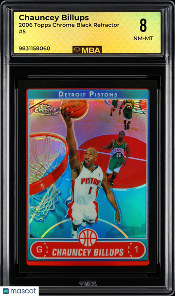 2006 Topps Chrome Chauncey Billups #5 Black Refractor MBA 8