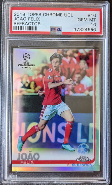 2018 Topps Chrome UCL Joao Felix Refractor PSA 10