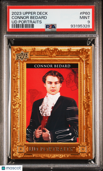 2023-24 Upper Deck UD Portraits Connor Bedard #P60 Rookie PSA 9