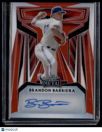 2023 Leaf Metal Brandon Barriera #BA-BB1 Base Autographs Red Prismatic SN,AU