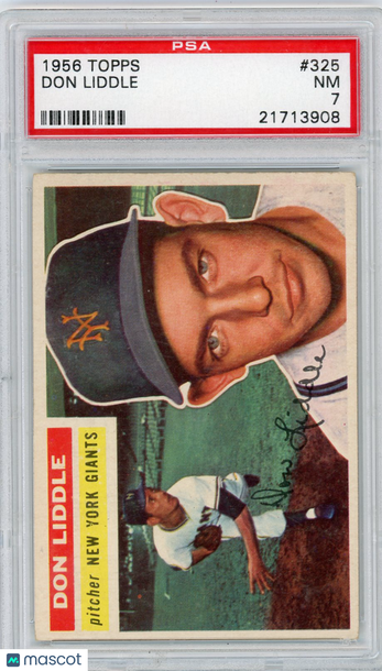 1956 Topps Don Liddle #325 PSA 7