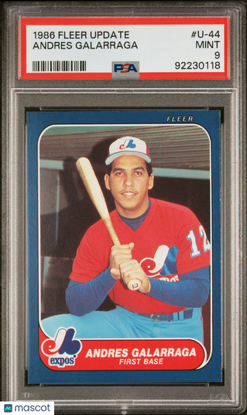 1986 Fleer Update Andres Galarraga #U-44 PSA 9