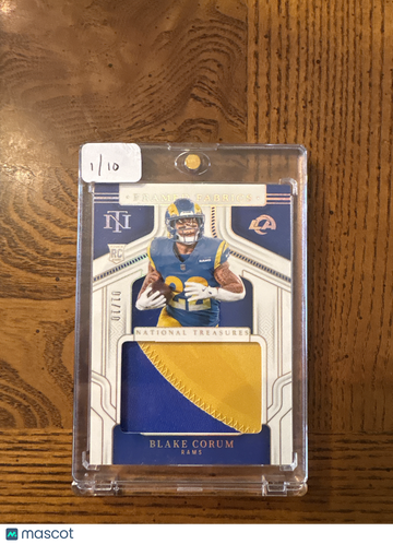 2025 Panini National Treasures Blake Corum #FF-BCM /10 RC Memorabilia