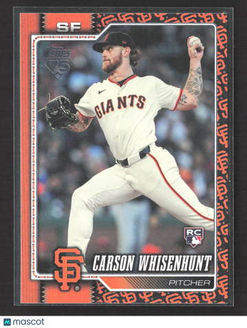 2025 Topps Series 1 Carson Whisenhunt #184 Orange RC