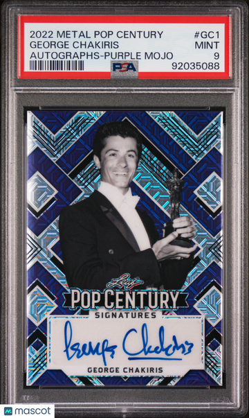 2022 Leaf Metal Pop Century Autographs George Chakiris #GC1 PSA 9