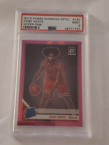 Coby White 2019 Optic Hyper Pink PSA 9