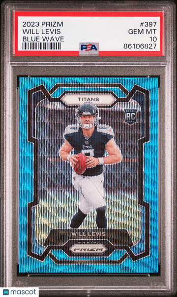 2023 Panini Prizm Will Levis #397 Blue Wave PSA 10