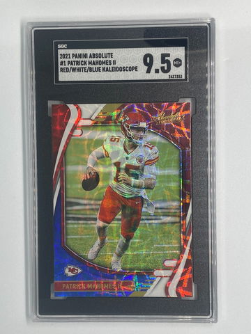 2021 Panini Absolute Football Patrick Mahomes II Kansas City Chiefs Red White Blue Kaleidoscope #1 SSP