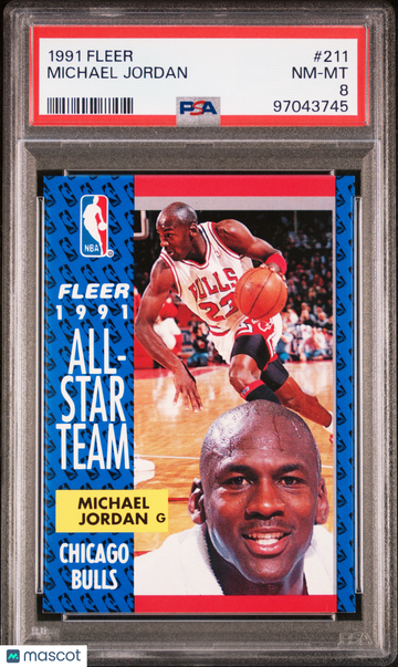 1991 Fleer Michael Jordan #211 PSA 8