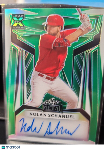 2023 Leaf Nolan Schanuel Green Refractor Rookie Leaf