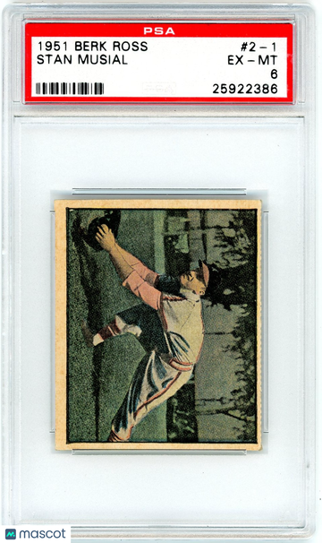 1951 Berk Ross Stan Musial #2-1 PSA 6