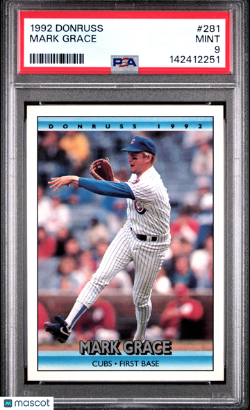 1992 Donruss Mark Grace #281 PSA 9