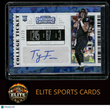 2019 Panini Contenders Draft Picks Collegiate Tyree Jackson #137 Cracked Ice Ticket SN AU