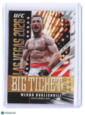 2026 Topps Chrome UFC Big Ticket BT-19 Merab Dvalishvili Parallel Insert Low Pop Trading Card