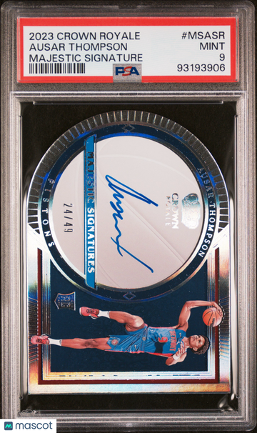 2023 Panini Crown Royale Majestic Signatures Ausar Thompson #MSASR /49 PSA 9