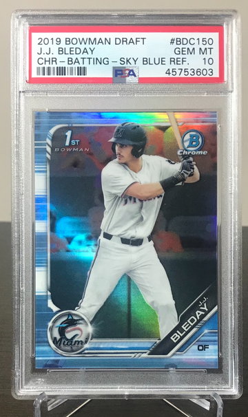 J.J. Bleday Sky Blue Refractor 2019 Bowman Draft