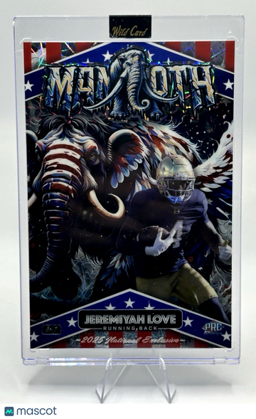 2025 Wild Card Jeremiyah Love #2025 Mammoth /1 Exclusive Leaf