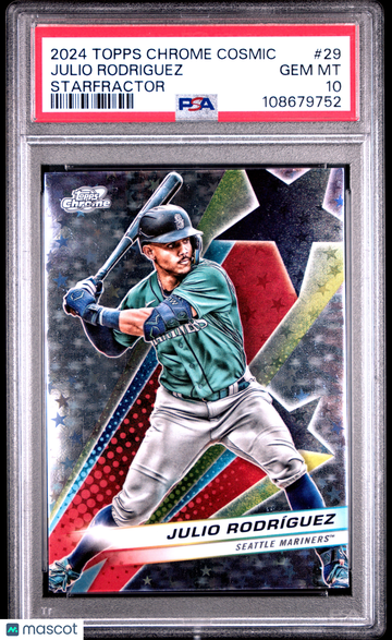 2024 Topps Chrome Cosmic Starfractor Julio Rodriguez #29 PSA 10