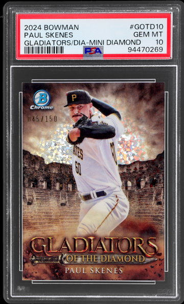2024 Bowman Chrome Paul Skenes Gladiators Of The Diamond Mini-diamond Refractor PSA 10