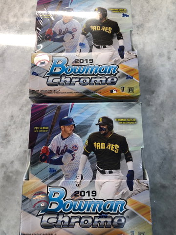 (2) 2019 Bowman Chrome sealed hobby box