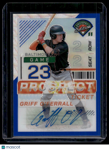 2024 Panini Prizm Prospect Edition Griff O'Ferrall #148 Blue Wave Holo /75 Panini Authentic