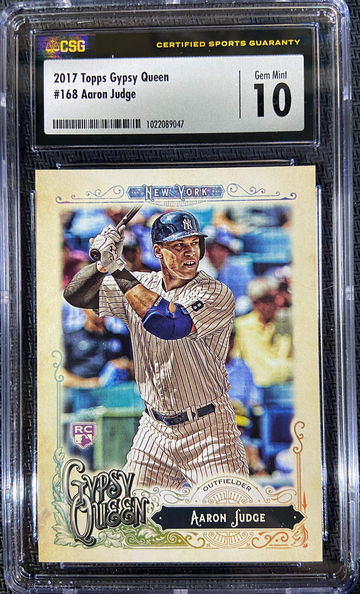2017 Topps Gypsy Queen Aaron Judge CSG 10 GEM MINT POP 9!!