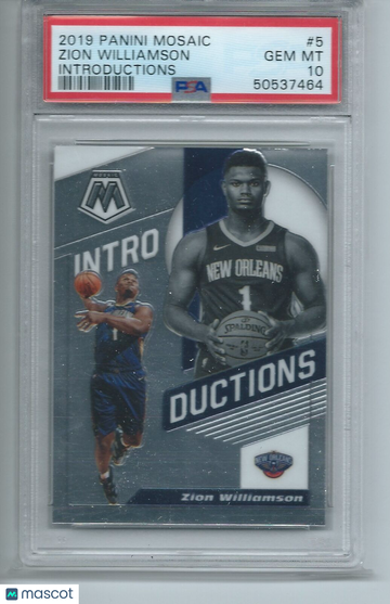 2019 Panini Mosaic Introductions Zion Williamson #5 PSA 10
