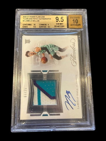 2020 Flawless | Rookie LaMelo Ball | True Patch Auto | /25 | BGS 9.5 Auto 10