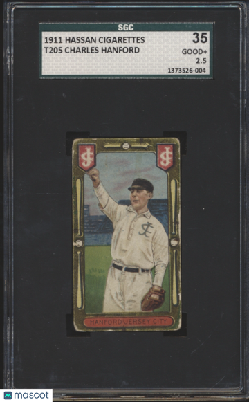 1911 Hassan Cigarettes (T205) Charles Hanford SGC 2.5