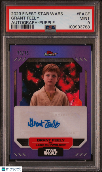 2023 Topps Finest Star Wars Finest Autographs Grant Feely #FAGF PSA 9