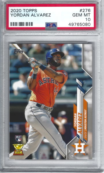 2020 Topps Yordan Alvarez PSA 10 Gem Mint