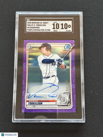 2020 Bowman Chrome Spencer Torkelson #CDA-ST Purple Rookie SGC 10 Auto 10