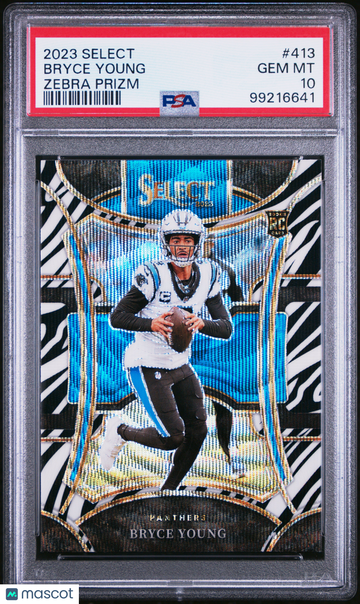 2023 Panini Select Bryce Young #413 Zebra Prizm PSA 10