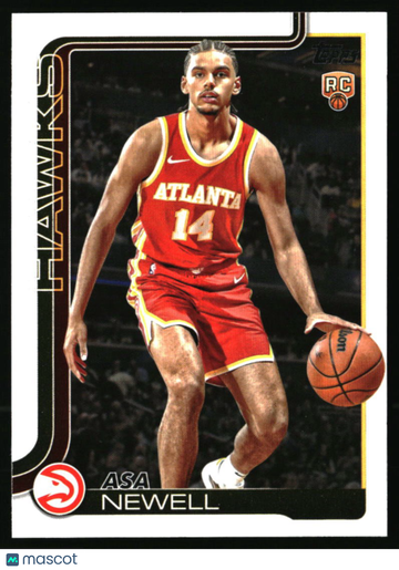 2025-26 Topps Asa Newell #223 RC Atlanta Hawks