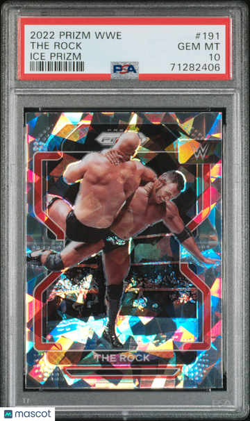 2022 Panini Prizm WWE The Rock #191 Ice PSA 10