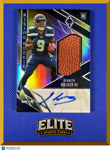 2022 Panini Phoenix Rising Rookie Kenneth Walker III #RMS-KW rookie patch auto /149 RC Authentic Memorabilia