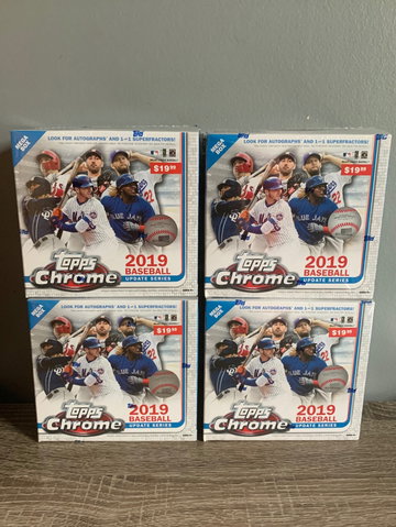 (4) 2019 Topps Chrome Update Mega Box - Lot of 4