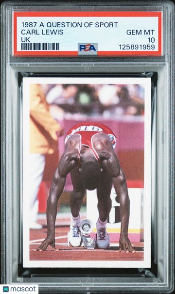 1987 A Question Of Sport Uk Carl Lewis PSA 10
