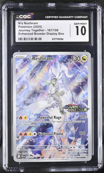 2025 #167/159 Reshiram Journey Together CGC 10