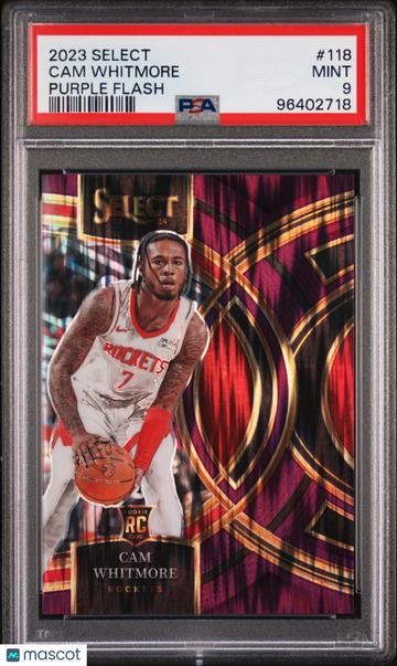 2023 Panini Select Cam Whitmore #118 Purple Flash PSA 9