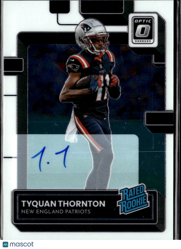 Tyquan Thornton 2023 Donruss Optic Prizm Auto /150 New England Patriots