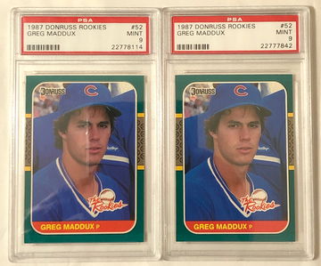 1987 DONRUS ROOKIE  (2ea.)  GREG MADDUX #52 MINT 9