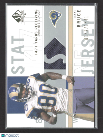 2001 Upper Deck SP Authentic Stat Jersey Isaac Bruce #SP-IB Game-worn jersey