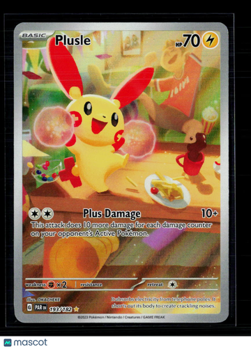 2023 Paradox Rift Plusle Holo Secret Rare #193/182